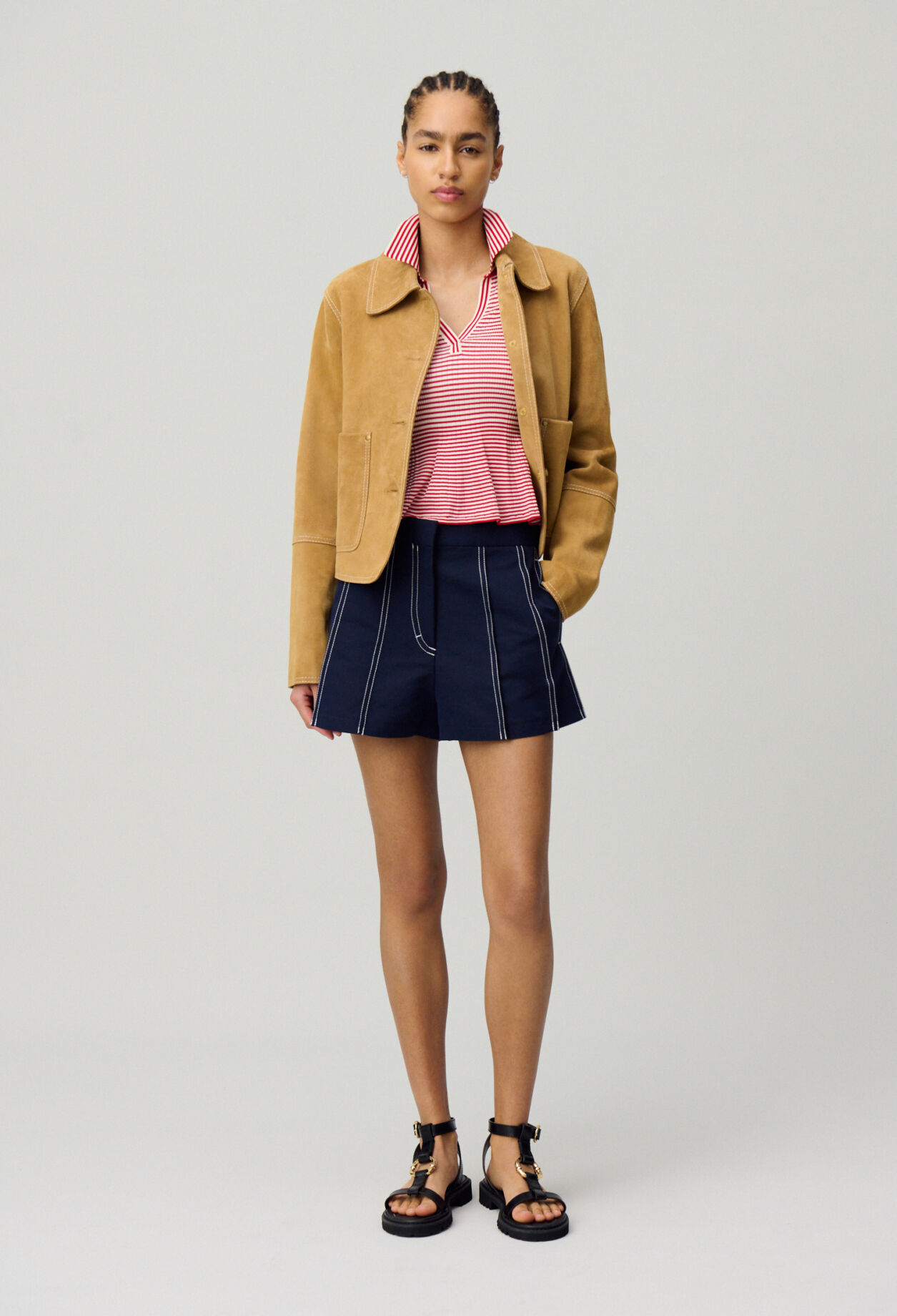 Pleated Contrast Shorts 8 Pleated Contrast Shorts