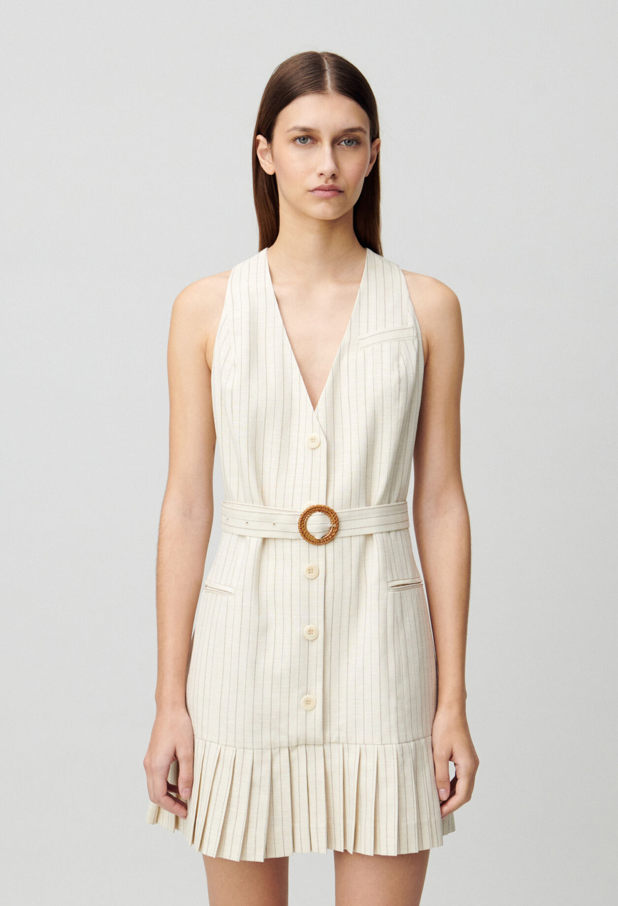 Pleated fitted short dress 4 Pleated fitted short dress