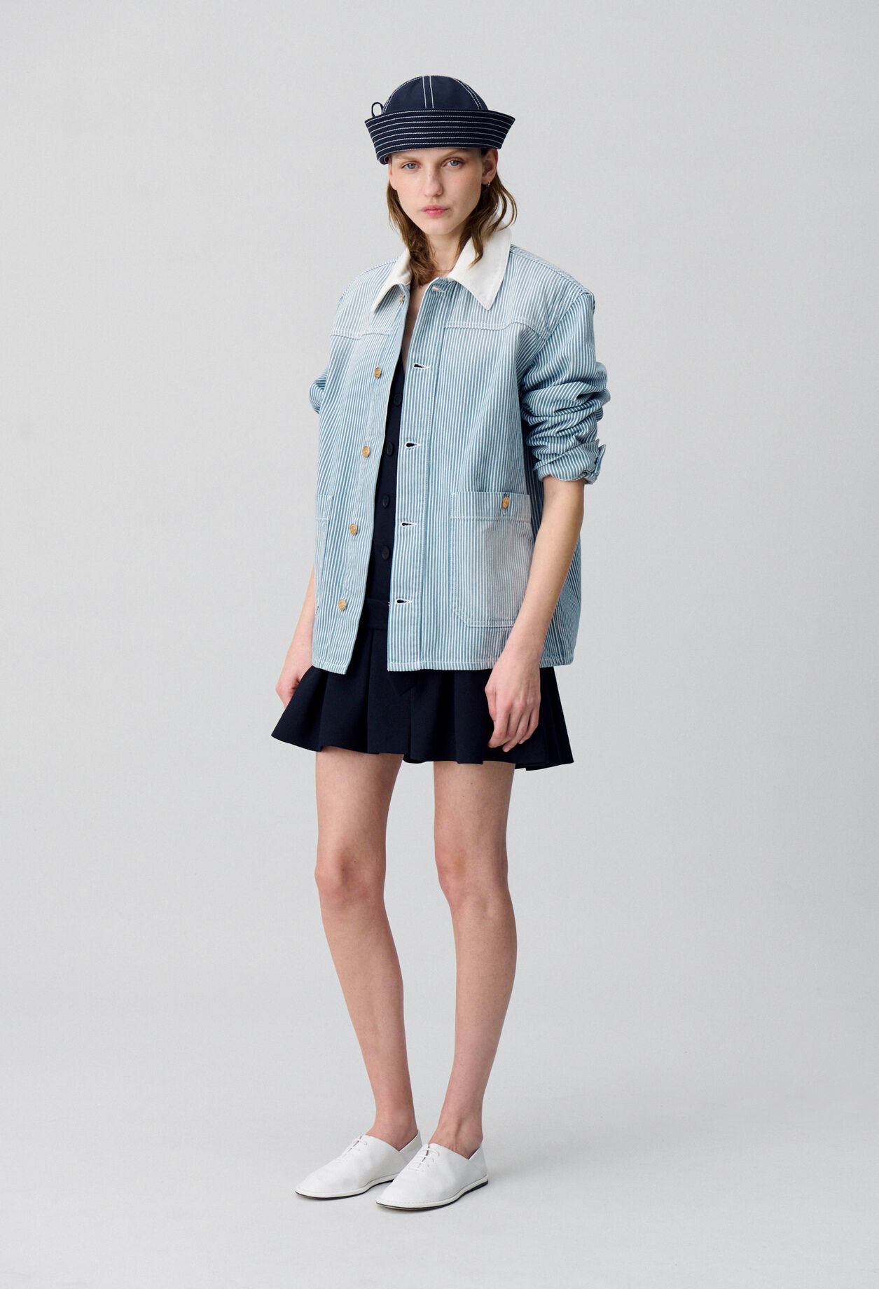 Striped denim gabardine jacket 3 Striped denim gabardine jacket