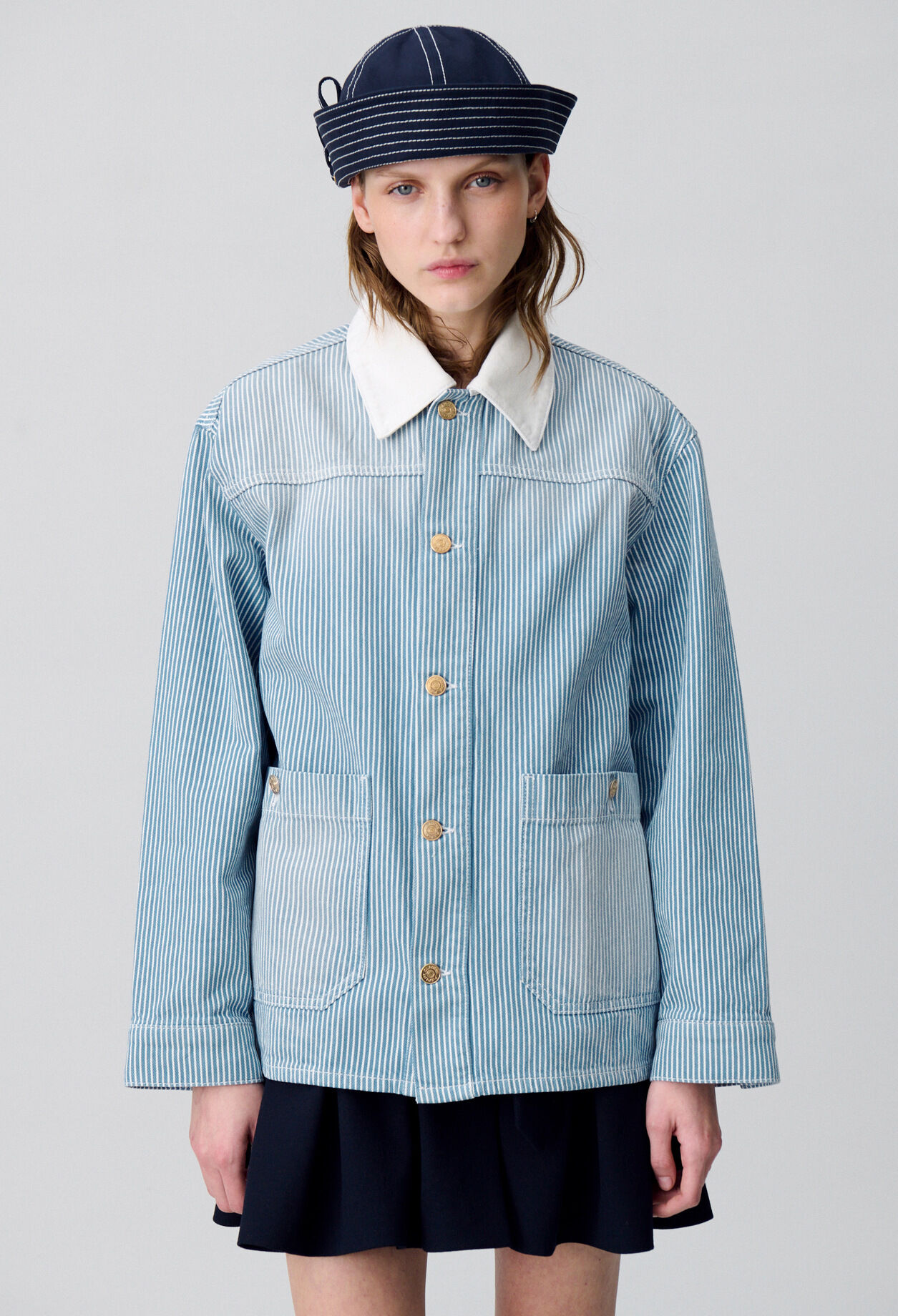 Striped denim gabardine jacket 4 Striped denim gabardine jacket