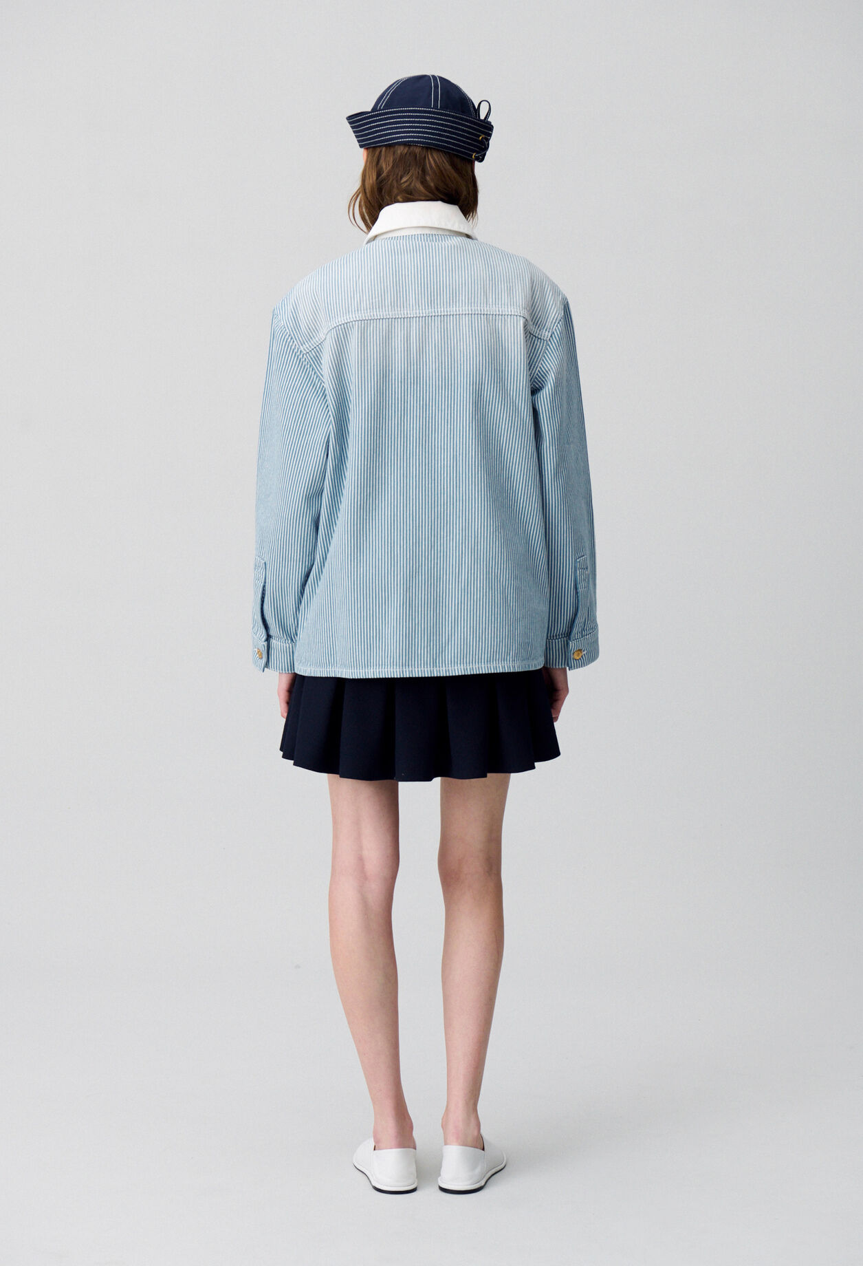 Striped denim gabardine jacket 5 Striped denim gabardine jacket