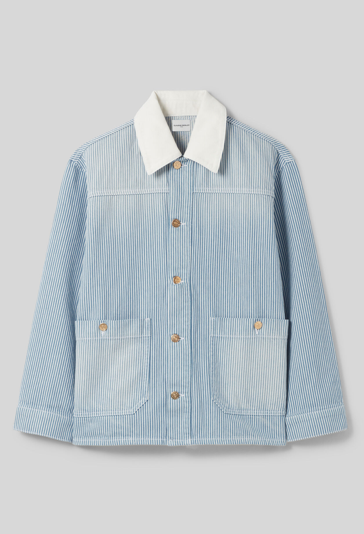 Striped denim gabardine jacket 7 Striped denim gabardine jacket
