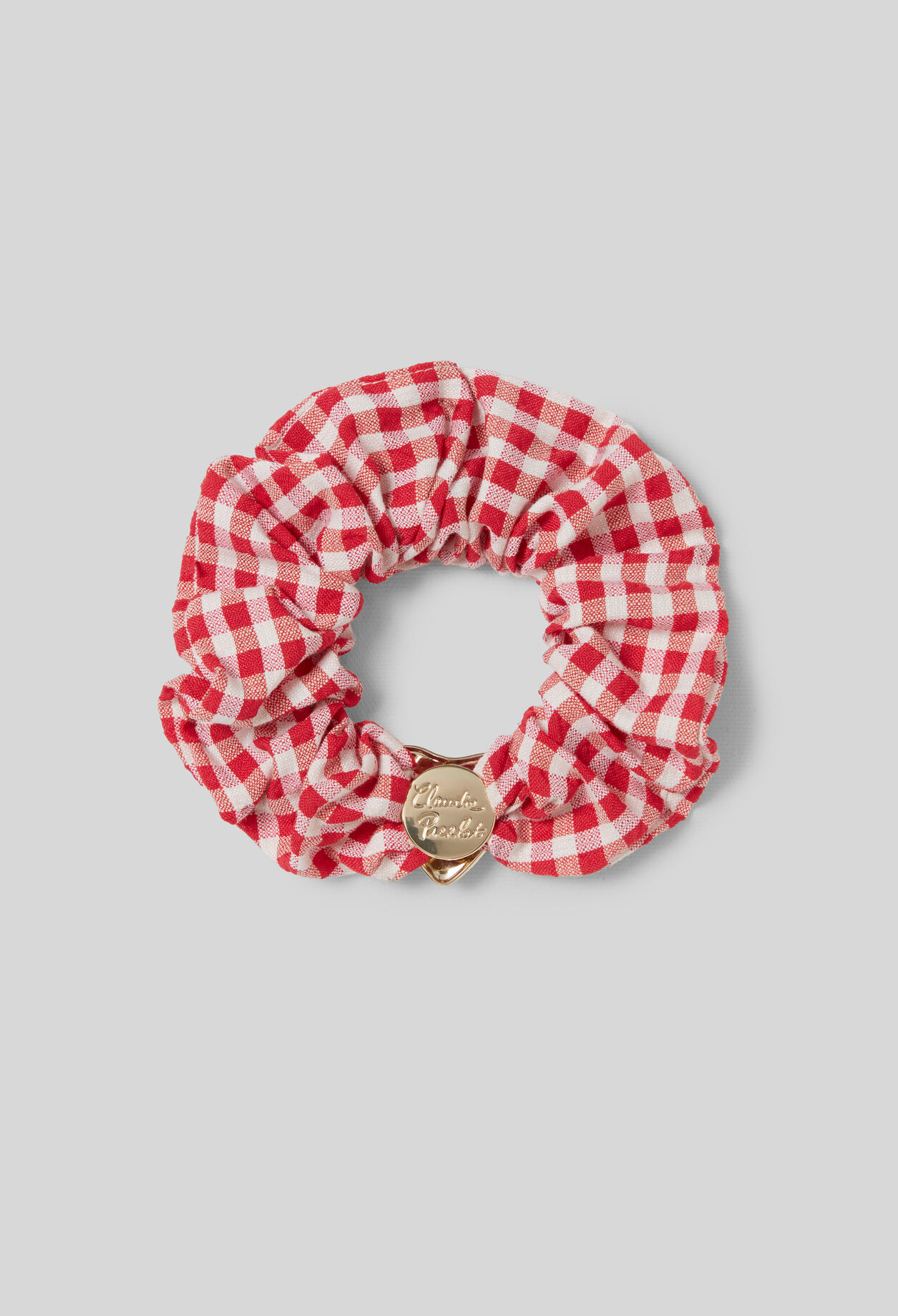 Heart Jewel Gingham Scrunchie 4 Heart Jewel Gingham Scrunchie