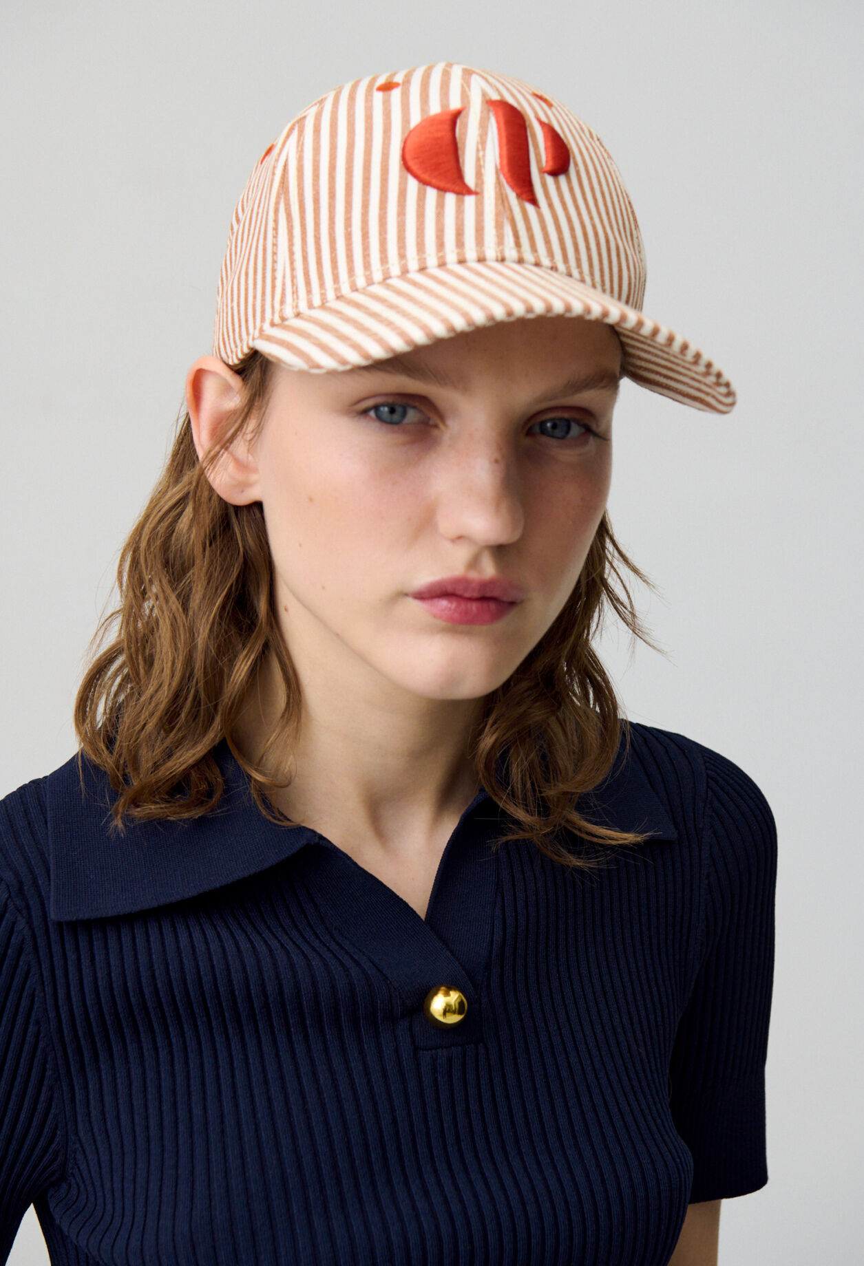 Striped Monogram Cap CP 3 Striped Monogram Cap CP