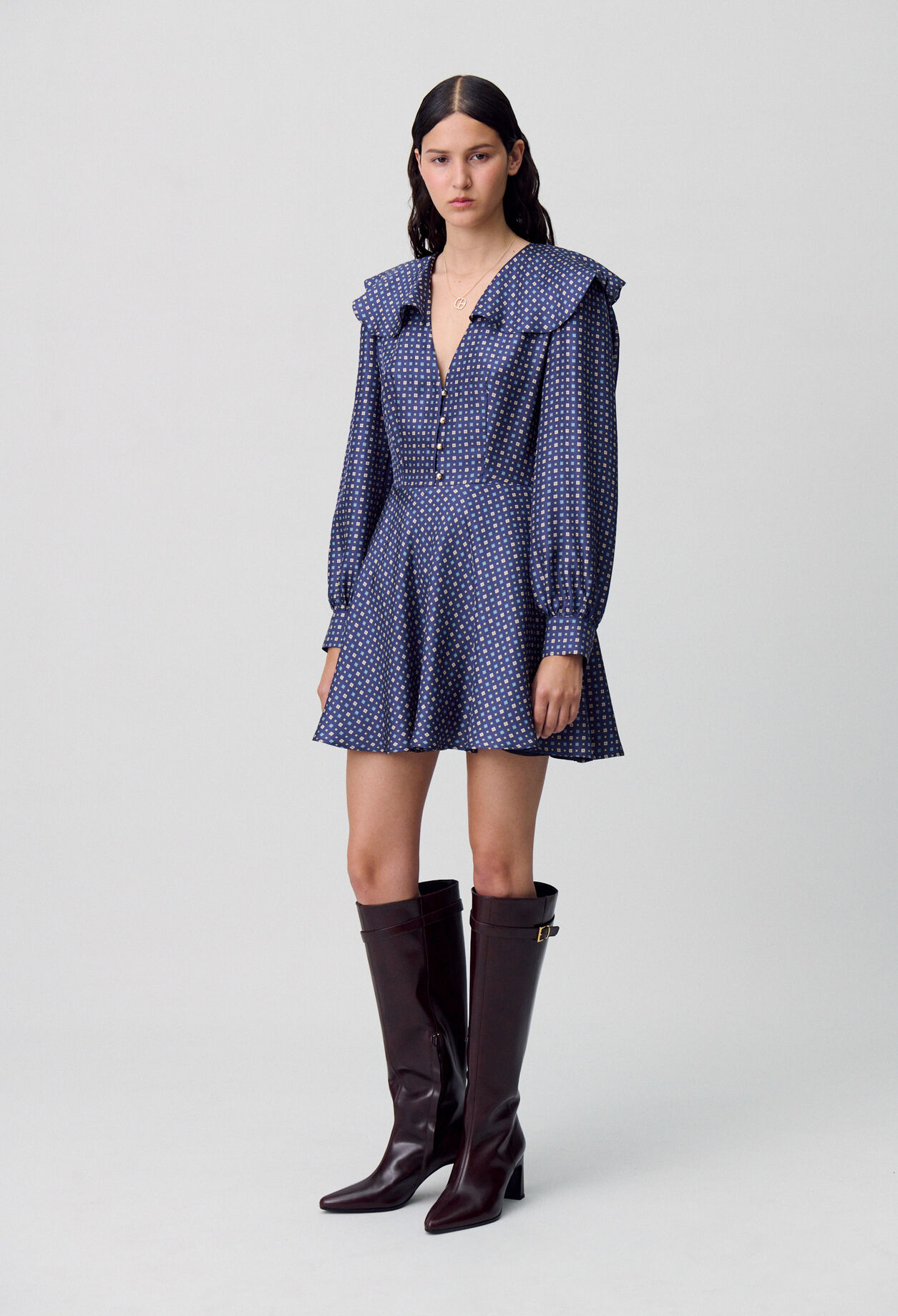 Printed Silk Mini Dress 3 Printed Silk Mini Dress