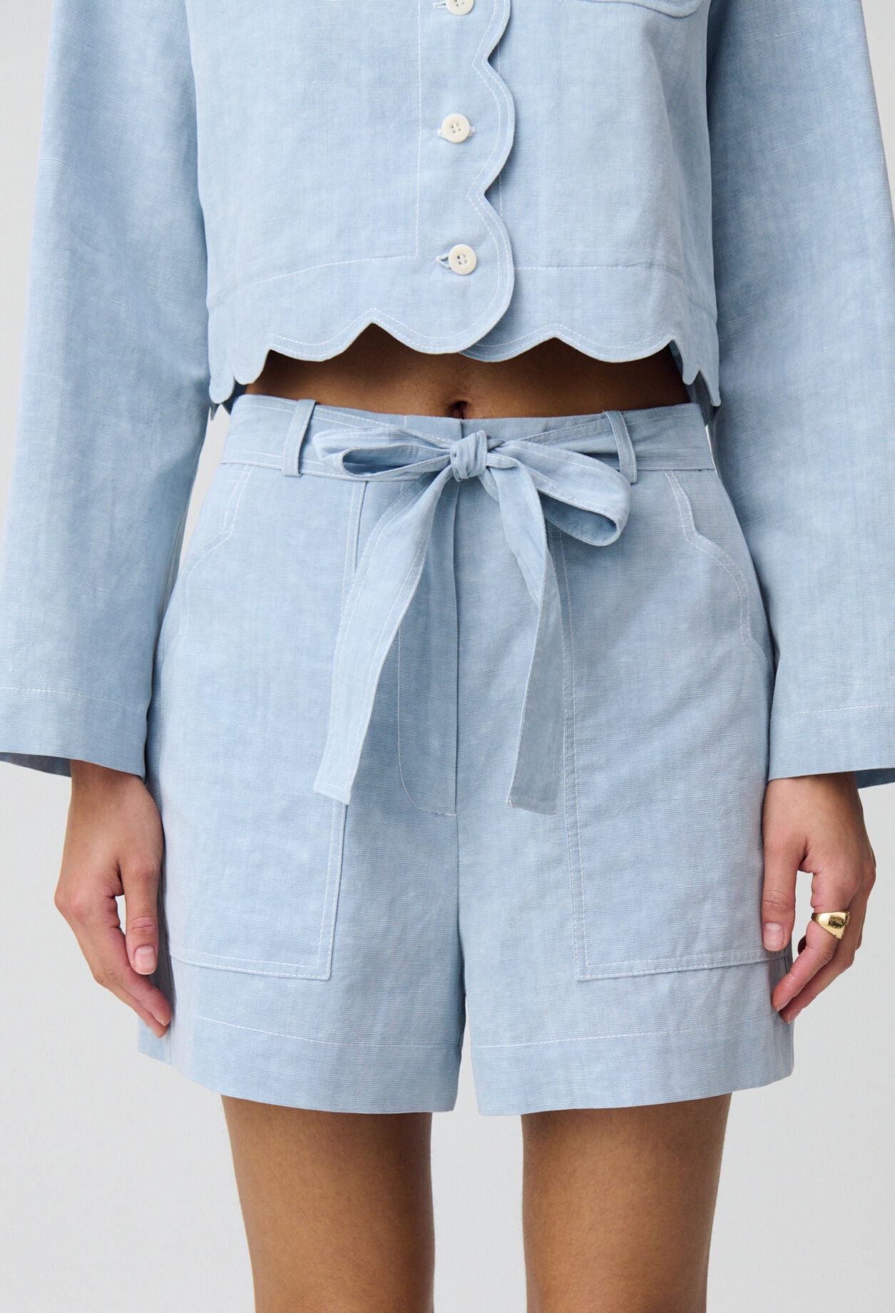 Belted Denim Shorts 4 Belted Denim Shorts