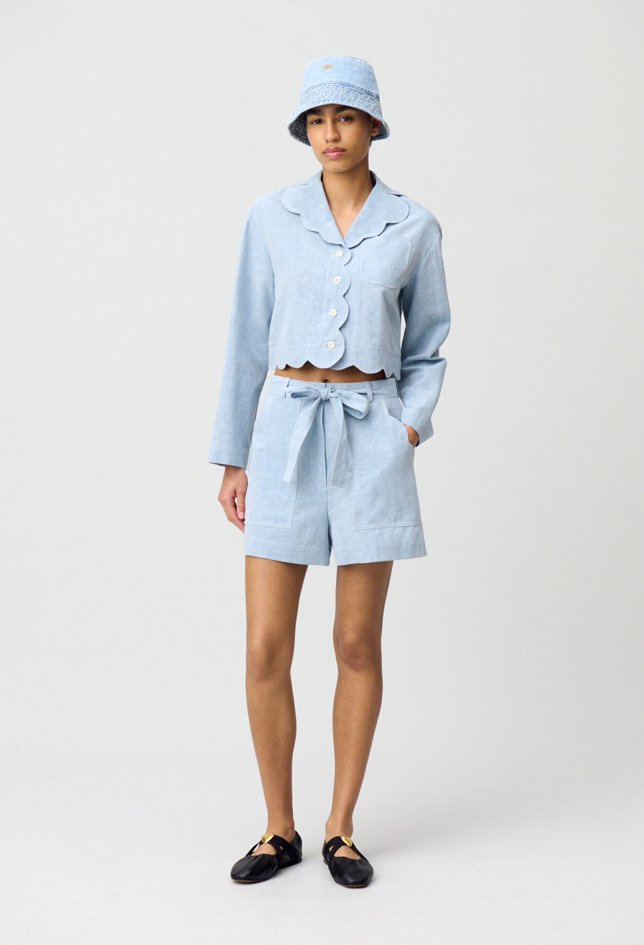 Belted Denim Shorts 8 Belted Denim Shorts