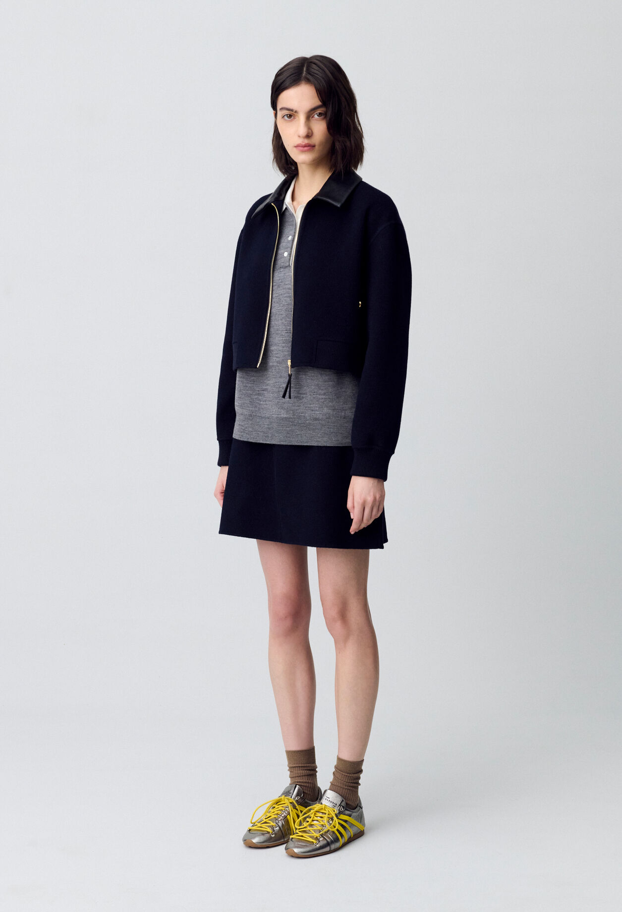 Short Straight Wool Skirt 3 Short Straight Wool Skirt