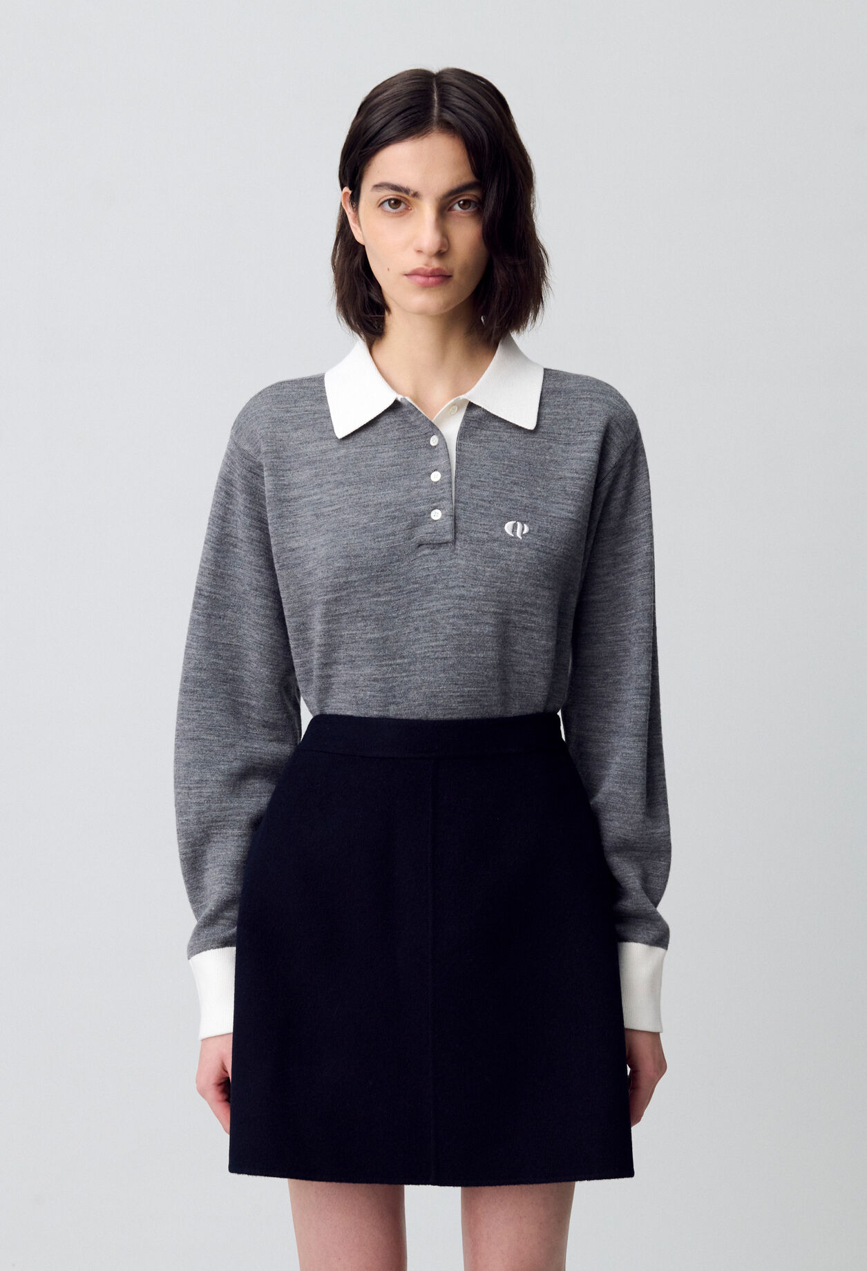 Short Straight Wool Skirt 4 Short Straight Wool Skirt