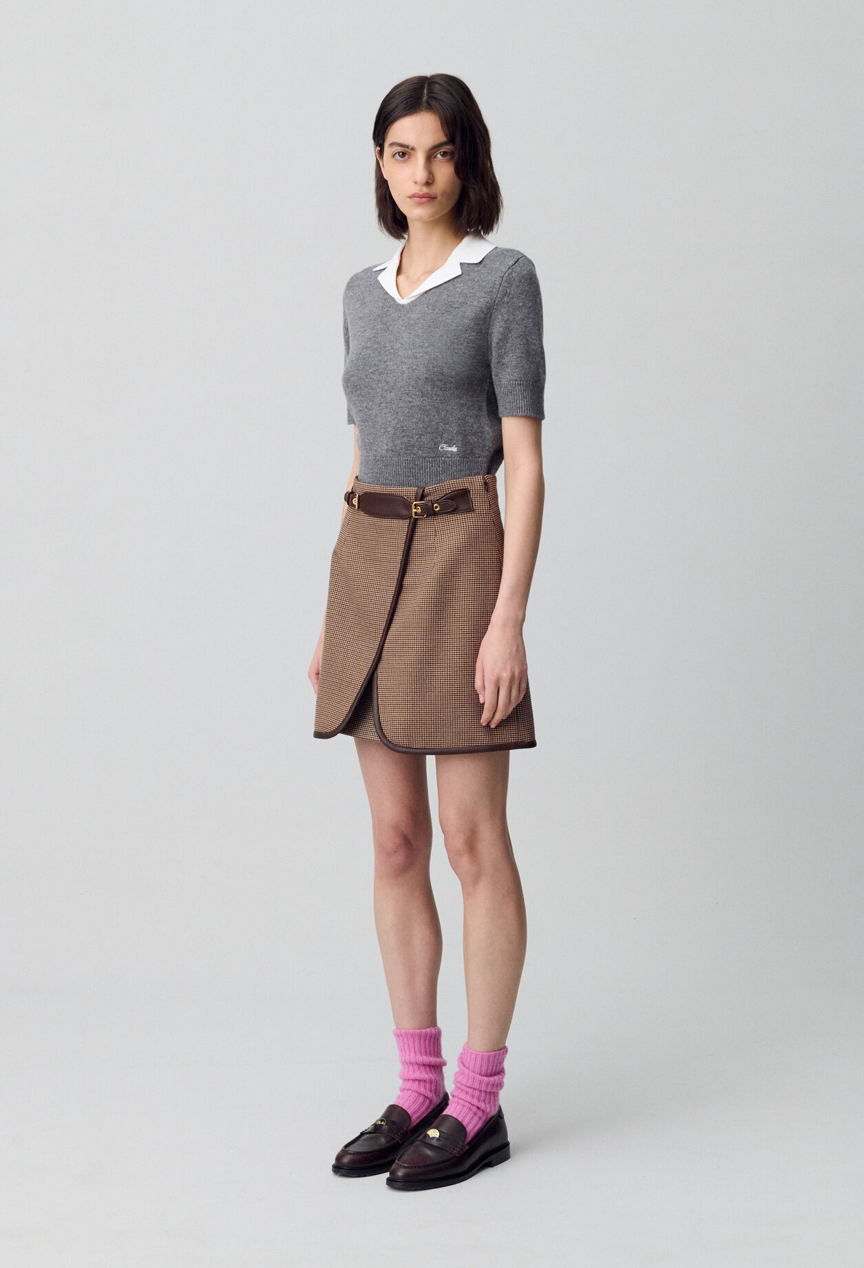 Houndstooth Mini Skirt 3 Houndstooth Mini Skirt