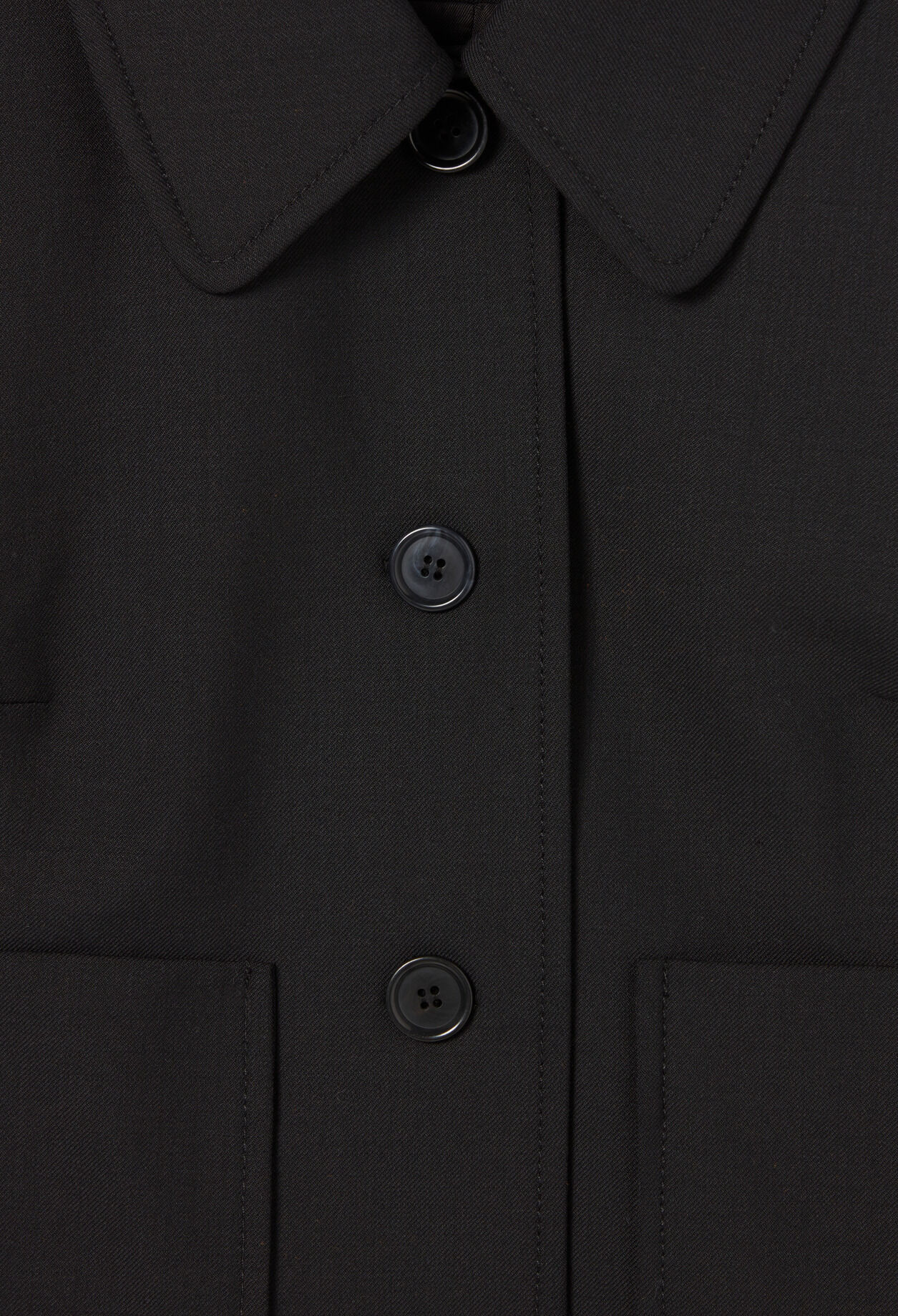 Black wool-blend box jacket 6 Black wool-blend box jacket