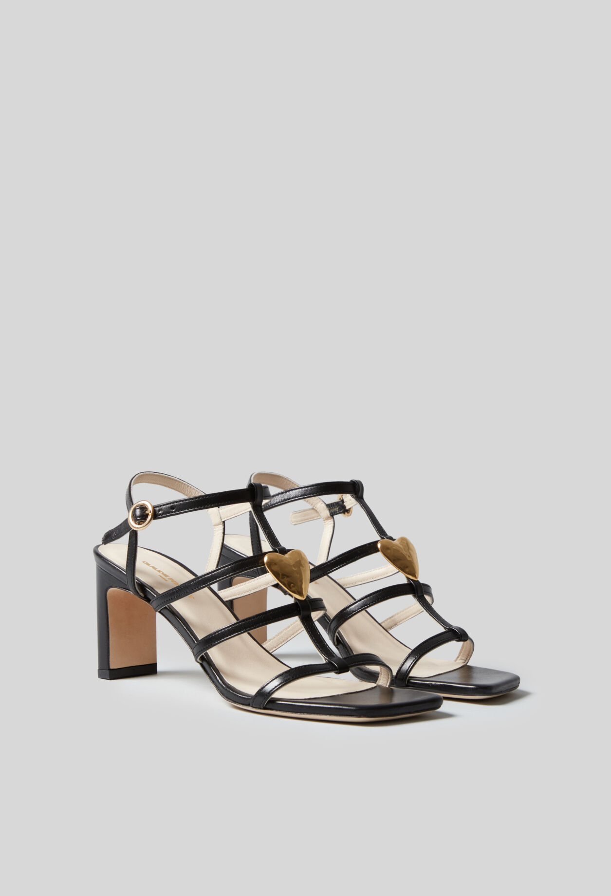 Leather heart heel sandals 4 Leather heart heel sandals