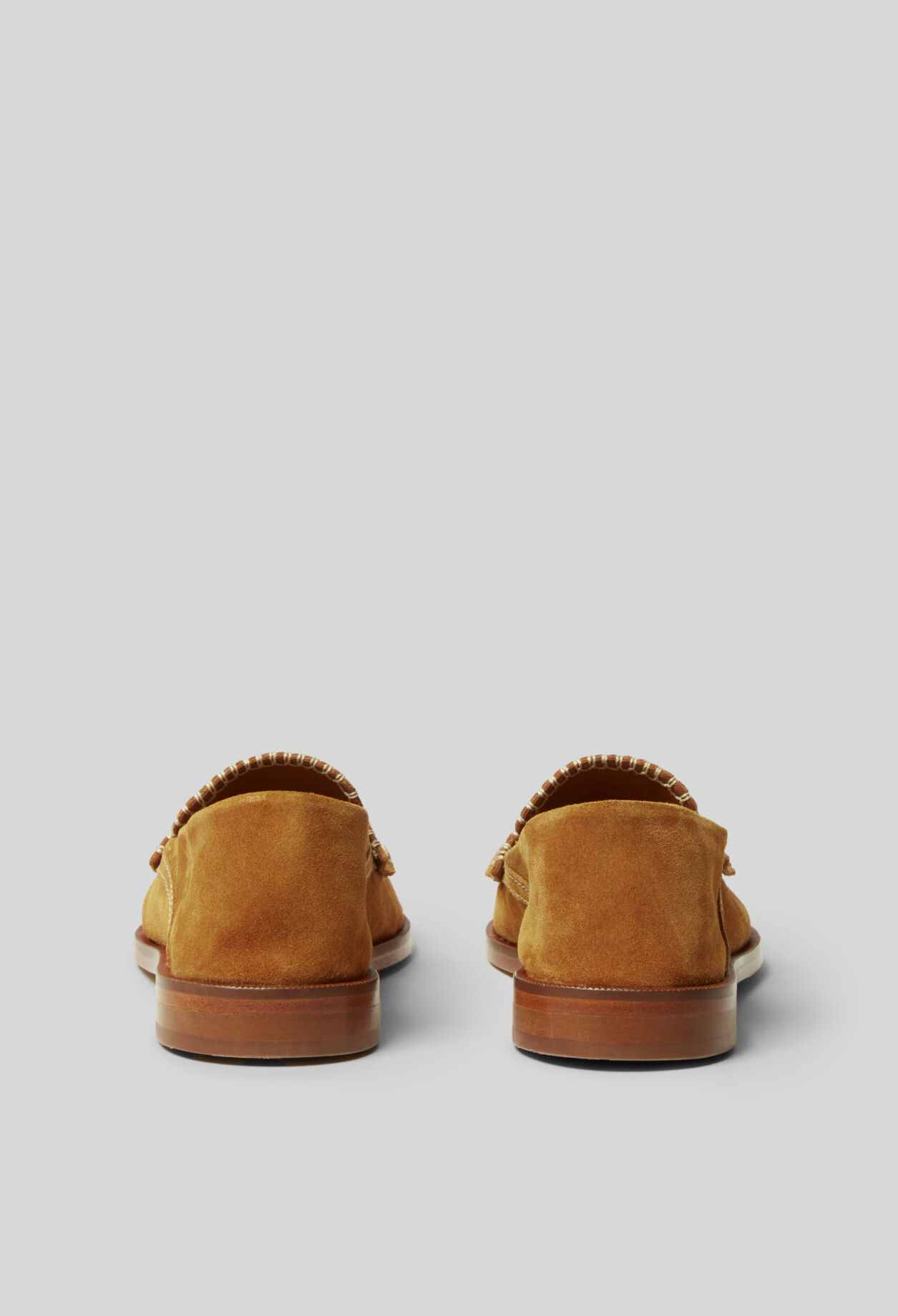 Suede mules with gold monogram 7 Suede mules with gold monogram