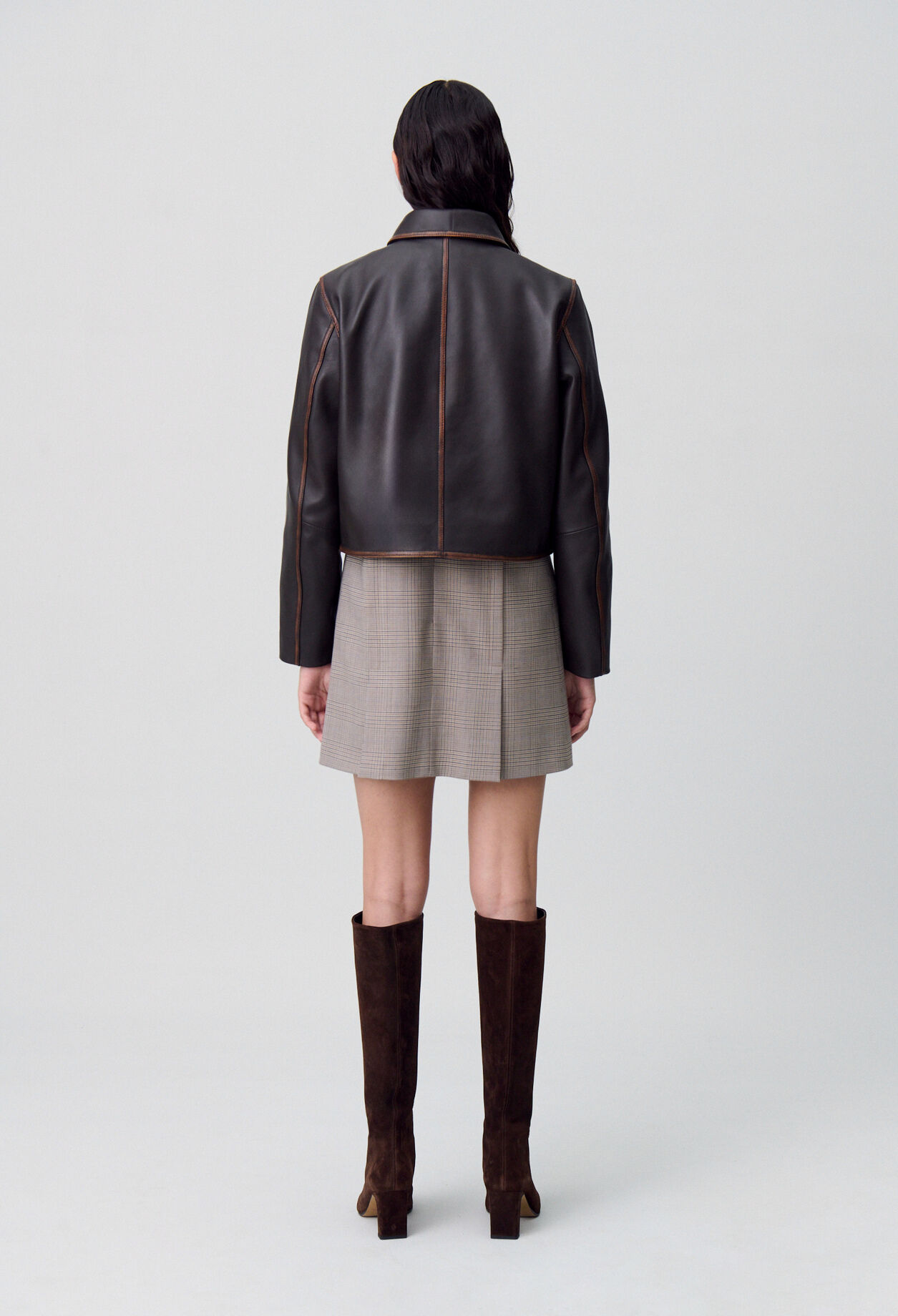 Cropped Vintage Leather Jacket 5 Cropped Vintage Leather Jacket
