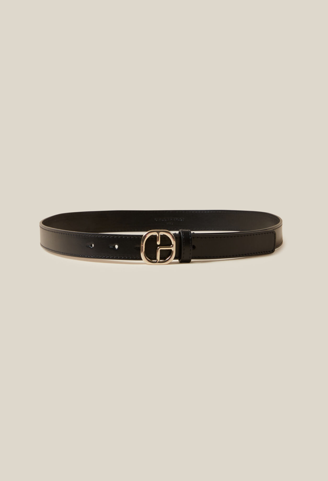 Black leather belt