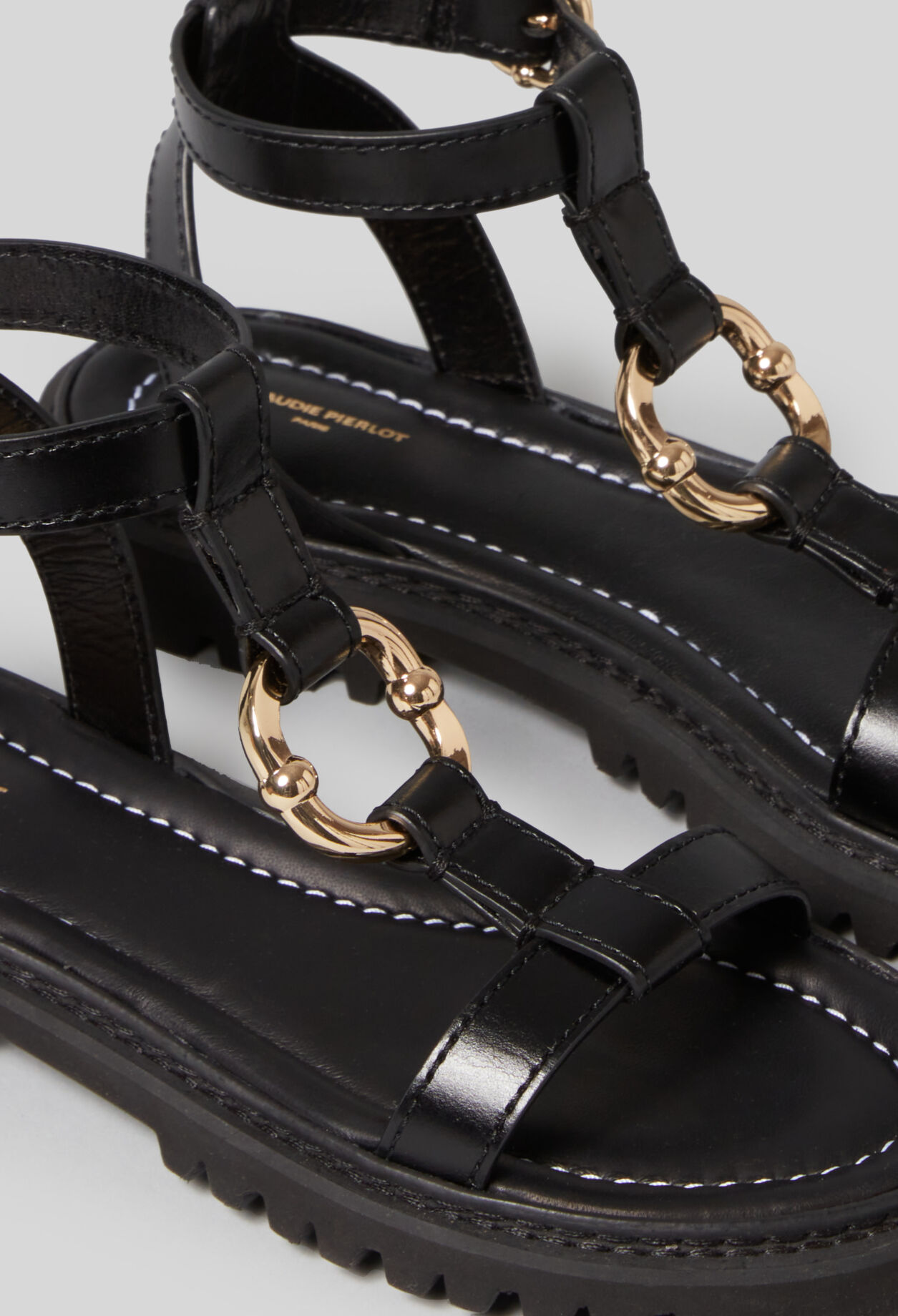 Leather sandals gold ring 4 Leather sandals gold ring