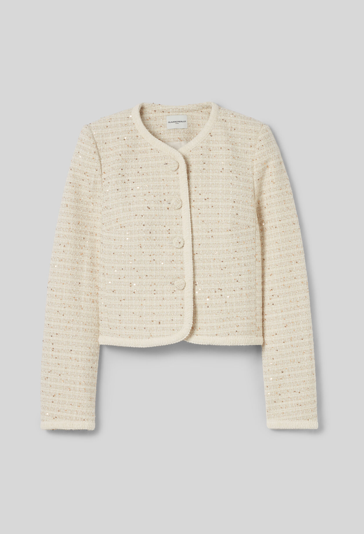Buttoned short tweed jacket 7 Buttoned short tweed jacket