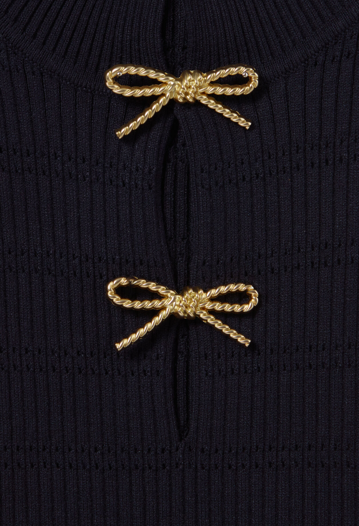 Long knit dress with bows 6 Long knit dress with bows